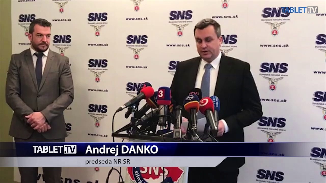 ZÁZNAM: Brífing predsedu Národnej rady SR a SNS Andreja Danka