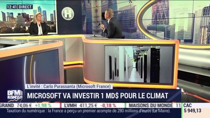 Carlo Purassanta (Microsoft France) : Climat, Microsoft veut devenir "carbone négatif" - 29/01