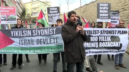 Sözde barış planı, ABD'nin İstanbul Başkonsolosluğu önünde protesto edildi