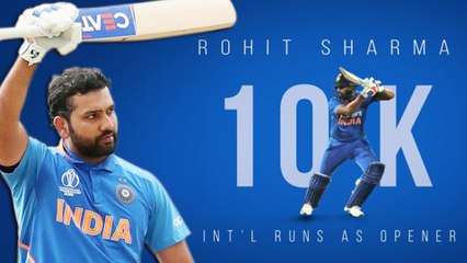 Rohit Sharma scoreed 10,000 international runs as opener