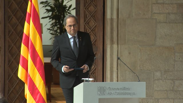 Quim Torra en el Palau de la Generalitat