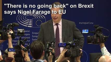 Farage on Brexit: "There is no going back"