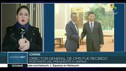 Presidente de China recibe al director general de la OMS