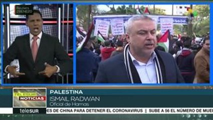 Palestinos se manifiestan en Gaza contra el "Acuerdo del Siglo"