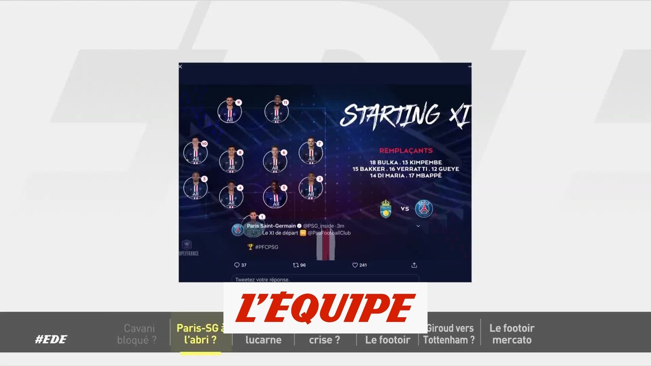 Mbappé remplaçant, Icardi-Choupo Moting en attaque - Foot - EDE