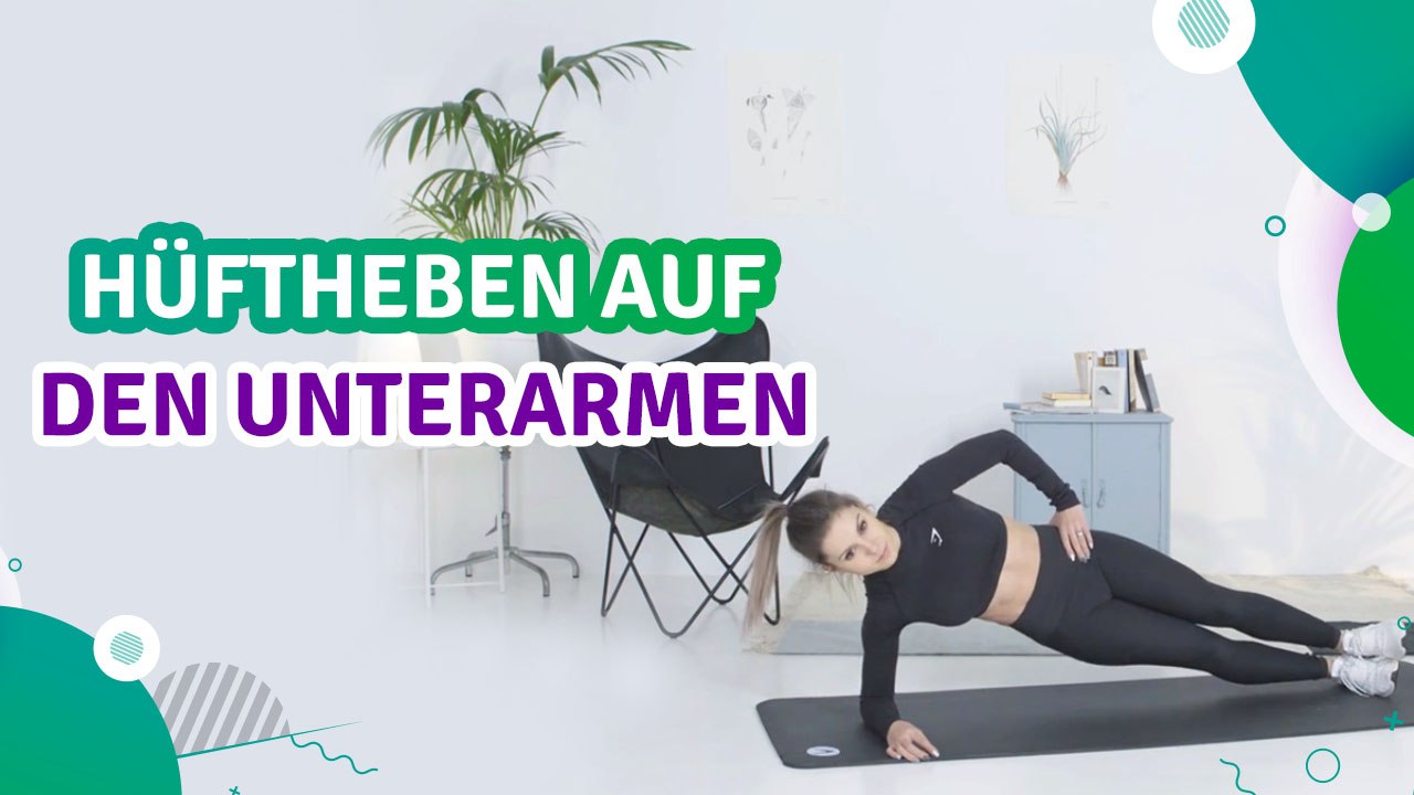 Hüftheben auf den Unterarmen - Du Bist Fit