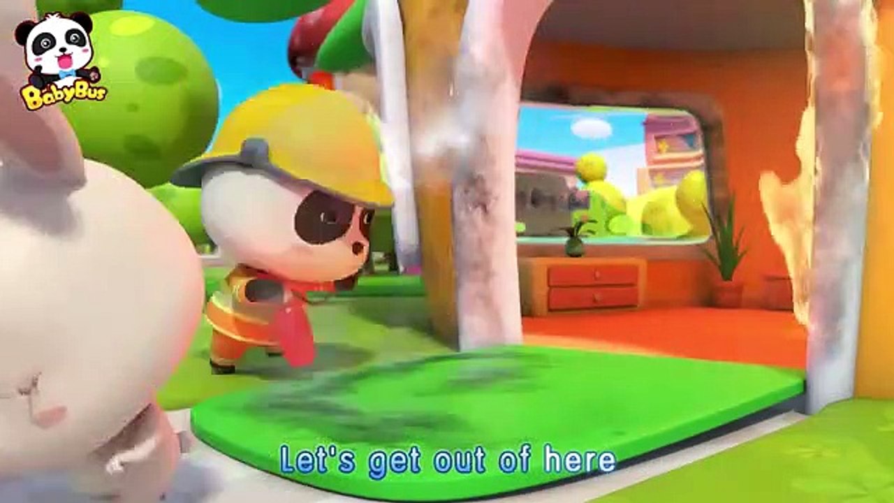 Help! Baby Panda's House is on Fire _ Firefighter Song _ Play Safe Song _ Kids Songs _ BabyBus -