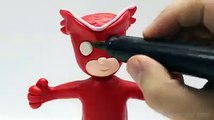 PJ MASKS OWLETTE Play Doh Stop Motion Superhero Animations Videos For Kids