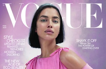 Irina Shayk uses gold face masks to beat dry skin