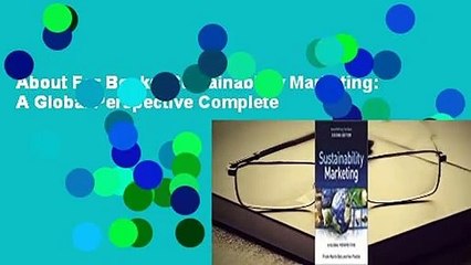 About For Books  Sustainability Marketing: A Global Perspective Complete