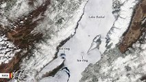 Giant Ice Rings Spotted In Russian Lake From Space