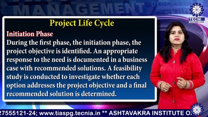 BBA || Ms. KIRTI MIGLANI || PROJECT LIFE CYCLE || TIAS || TECNIA TV
