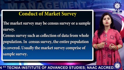 BBA || Ms. KIRTI MIGLANI || Conduct of Market Survey || TIAS || TECNIA TV