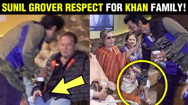 Sunil Grover TOUCHES Salim Khan's FEET, HUGE Respect For Salman Khan's FAMILY | WATCH