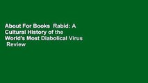 About For Books  Rabid: A Cultural History of the World's Most Diabolical Virus  Review