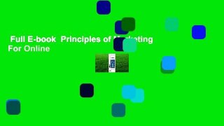 Full E-book  Principles of Marketing  For Online