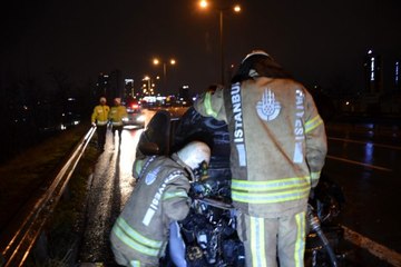 Yeni aldığı ikinci el otomobili kül olan sürücü o anları gülerek anlattı