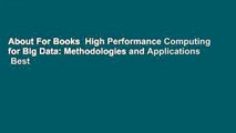 About For Books  High Performance Computing for Big Data: Methodologies and Applications  Best