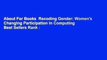 About For Books  Recoding Gender: Women's Changing Participation in Computing  Best Sellers Rank :