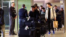 El equipo de fútbol de Wuhan llega a España en medio de un gran revuelo