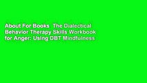 About For Books  The Dialectical Behavior Therapy Skills Workbook for Anger: Using DBT Mindfulness