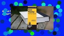 About For Books  Estate Planning: A Road Map for Beginners Complete