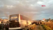 Antalya alanya-manavgat karayolunda yolcu otobüsü yandı