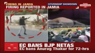 jamia update man opens fire at jamia protest site 1 person injured watch live