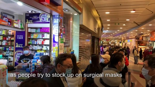 Virus fears spark mask queues and empty shelves in Hong Kong