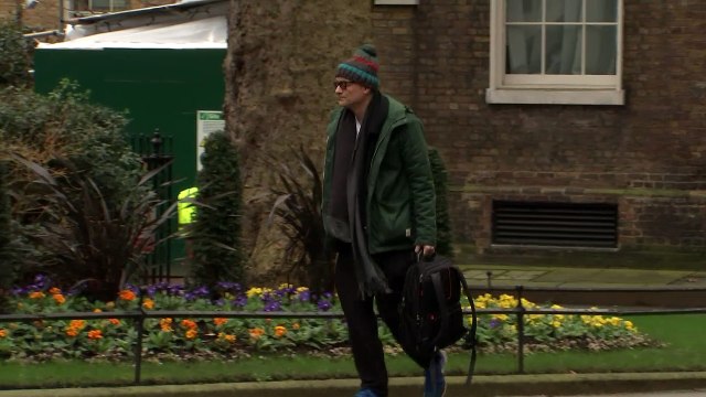 Dominic Cummings arrives at Downing Street