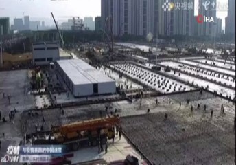 Wuhan'daki ikinci hastanenin inşaatı devam ediyor