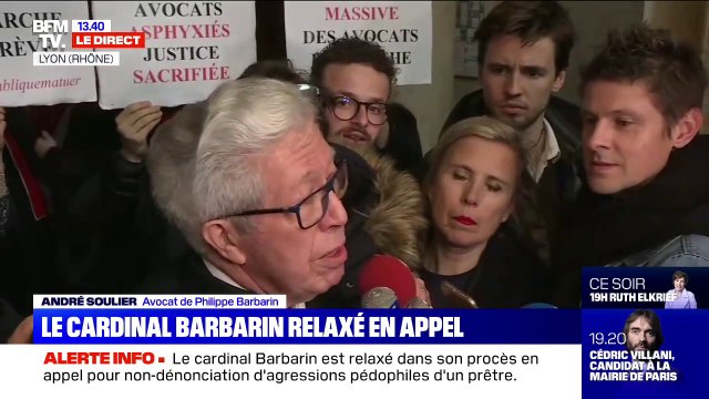 Cardinal Barbarin relaxé: son avocat estime qu'il va finir par croire aux anges