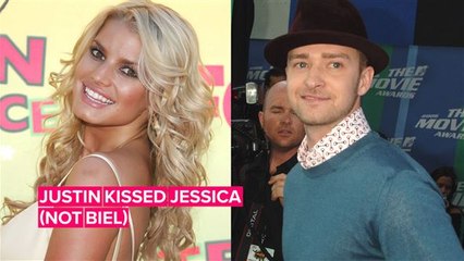 Justin Timberlake won a bet to kiss Jessica Simpson