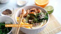Cuisiner le Poke : crevettes et mangue