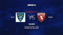 Previa partido entre Lecce y Torino Jornada 22 Serie A