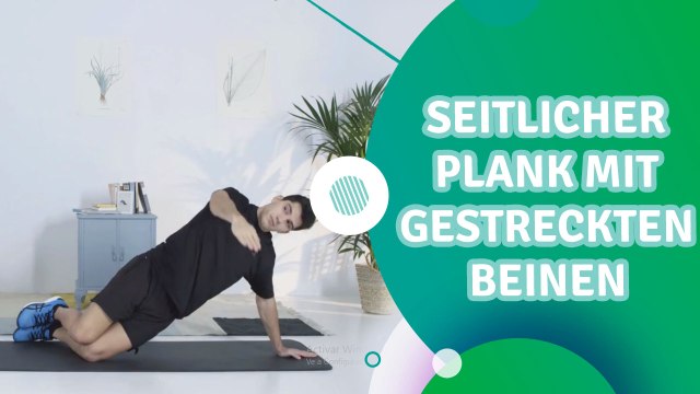 Seitlicher Plank mit gestreckten Beinen - Du Bist Fit