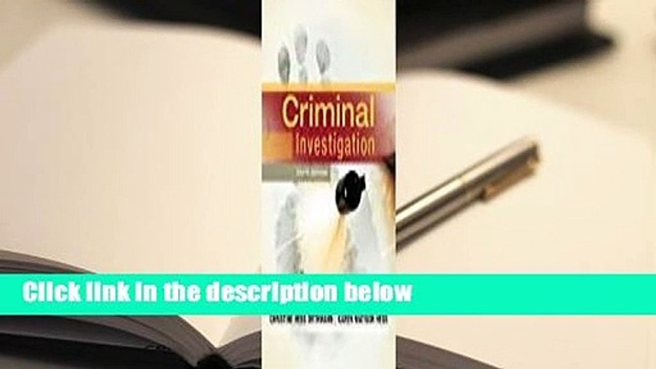 Criminal Investigation Complete