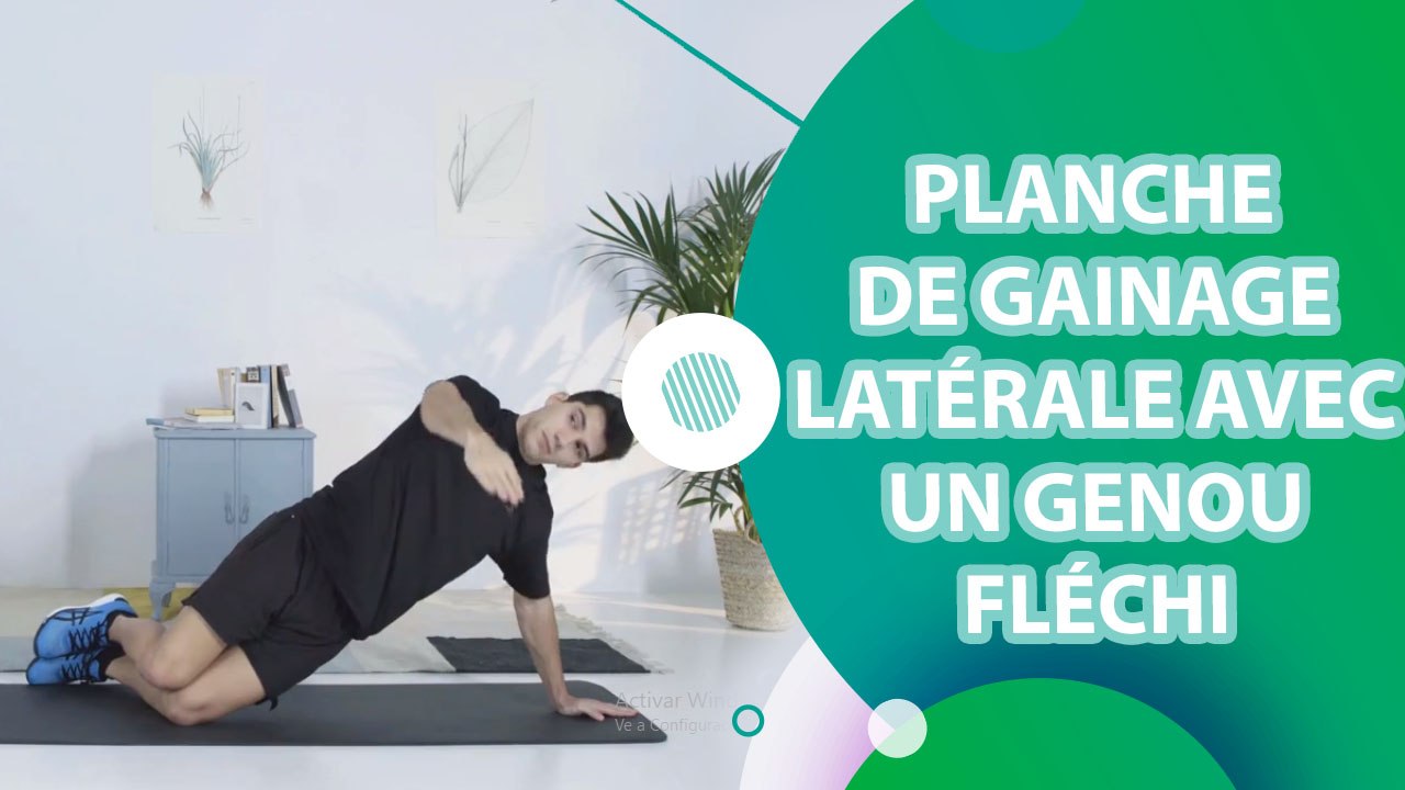 Planche de gainage latérale avec un genou fléchi - Santé Physique