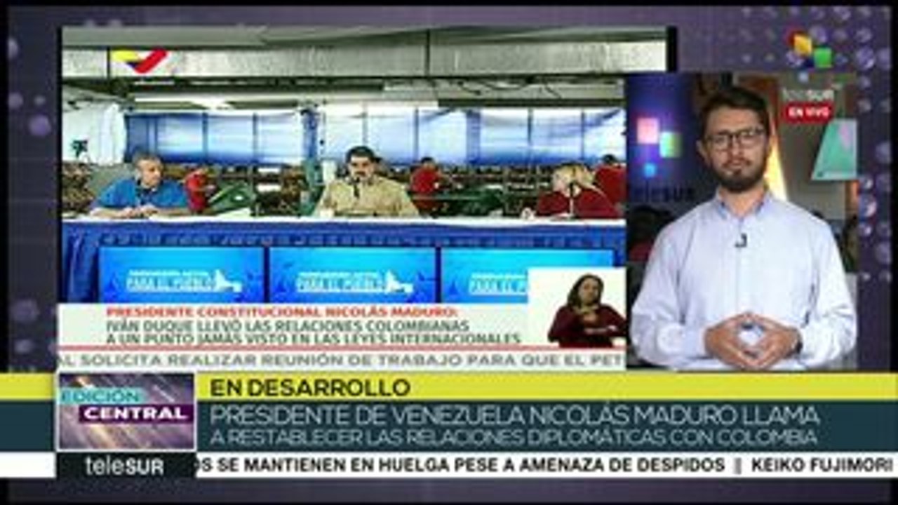 Pdte. Maduro llama a Colombia a normalizar relaciones diplomáticas