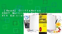 [Read] CliffsNotes CSET Multiple Subjects 4th Edition Complete
