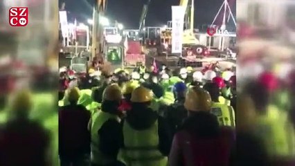 Çin'deki yeni hastanenin inşaatında işçiler arasında kavga