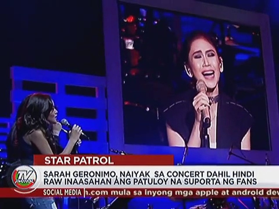 Sarah Geronimo, naiyak sa concert dahil hindi raw inaasahan ang patuloy na suporta ng fans