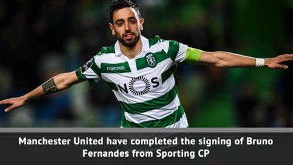 Descargar video: BREAKING NEWS: Man United complete Bruno Fernandes signing