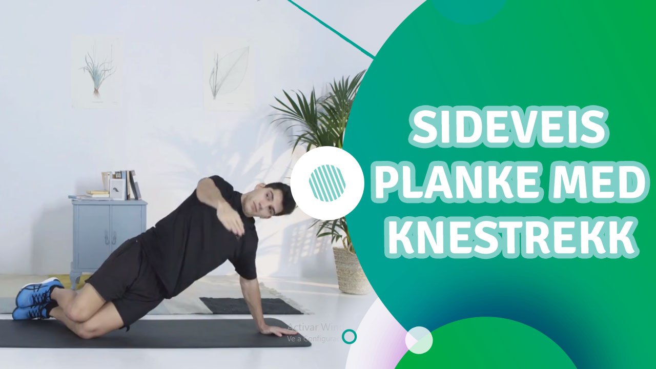 Sideveis planke med knestrekk - Trenings Glede