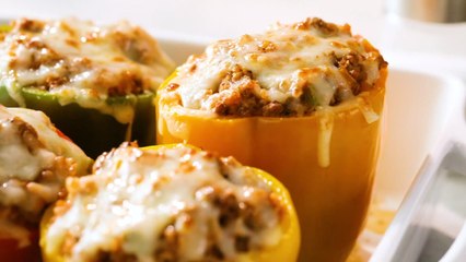 How to Make Cauliflower Rice-Stuffed Peppers