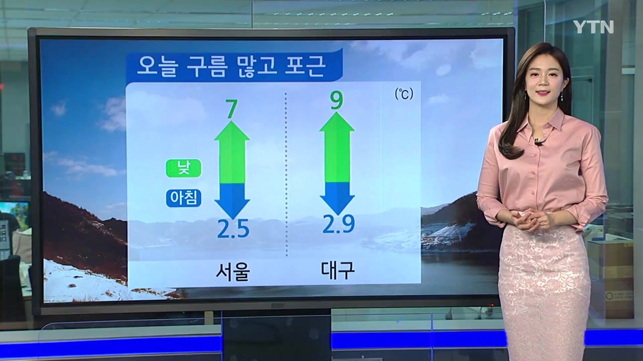 [날씨] 오늘 구름 많고 포근...주말 미세먼지↑ / YTN