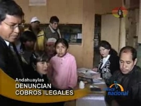DENUNCIAN COBROS ILEGALES - ANDAHUAYLAS