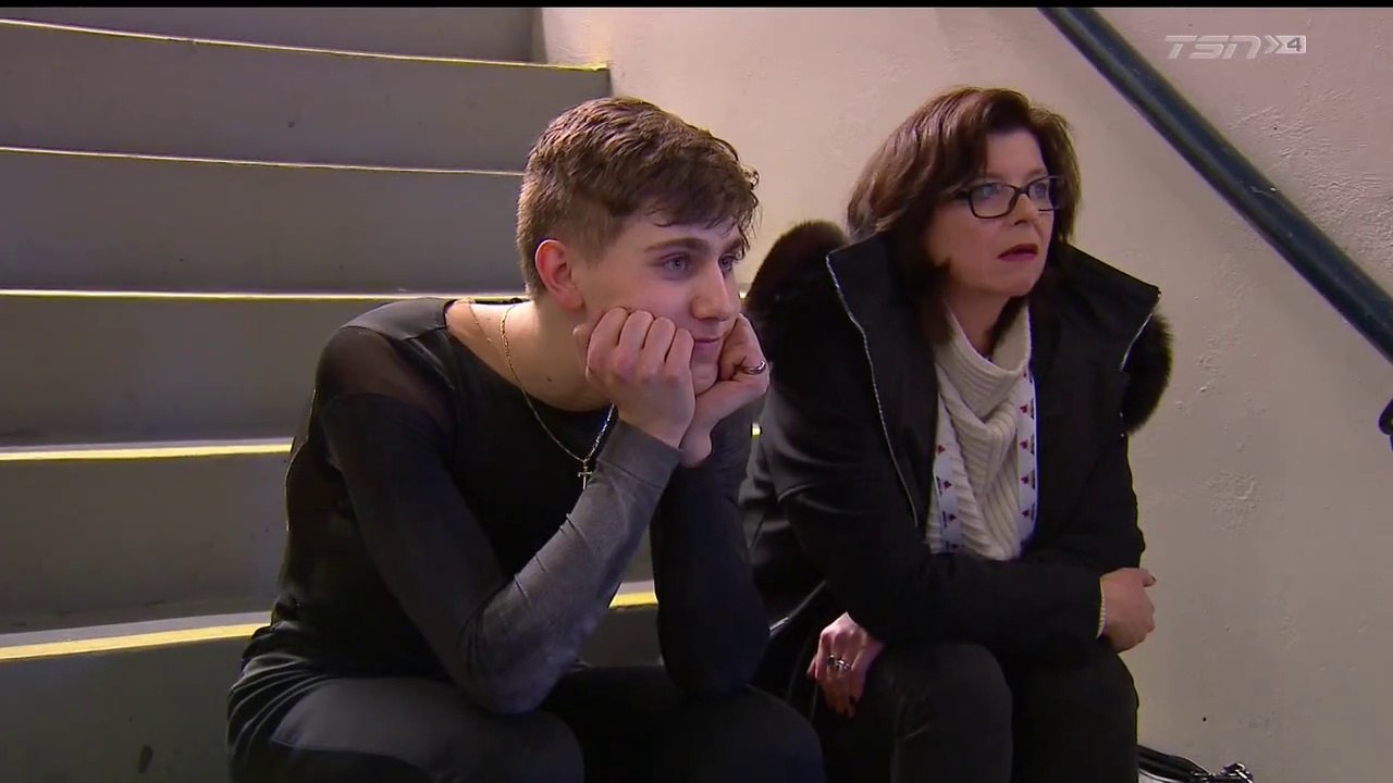 2020 Roman Sadovsky CFSC Sitting Backstage with His Coach Clip (720p)