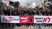 İsrail vatandaşı Filistinliler, Trump'ın sözde Orta Doğu barış planını protesto etti
