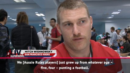 Download Video: 49ers punter Wishnowsky reveals Aussie Rules advantage